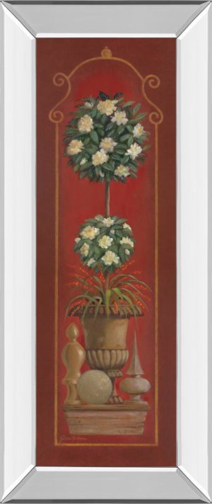 18 in. x 42 in. “Potted Plant II” Print in Mirrored Framed Print Wall Art