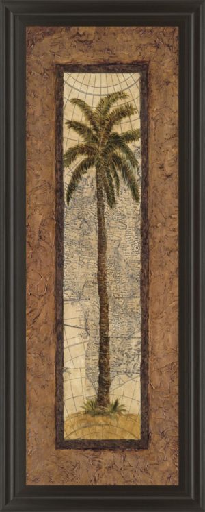 18 in. x 42 in. “Global View Il” By Charlene Olson Framed Print Wall Art