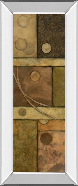 18 in. x 42 in. “Circle Game Il” By Norm Olson Mirror Framed Print Wall Art