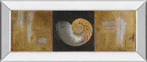 18 in. x 42 in. “Seashells Il” By Patricia Pinto Mirror Framed Print Wall Art