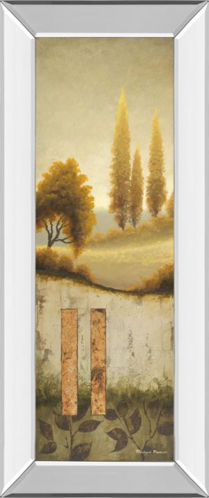 18 in. x 42 in. “Beyond The Village” By Michael Marcon Mirror Framed Print Wall Art