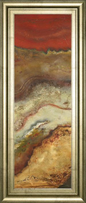 18 in. x 42 in. “Tierra Panel Il” By Patricia Pinto Framed Print Wall Art