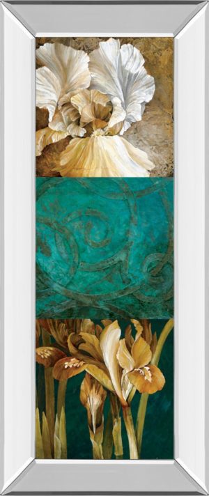 18 in. x 42 in. “From My Garden Il” By Linda Thompson Mirror Framed Print Wall Art