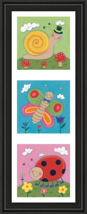 18 in. x 42 in. “Garden Party I” By Sophie Harding Framed Print Wall Art