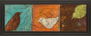 18 in. x 42 in. “Lovely Birds I” By Patricia Pinto Framed Print Wall Art