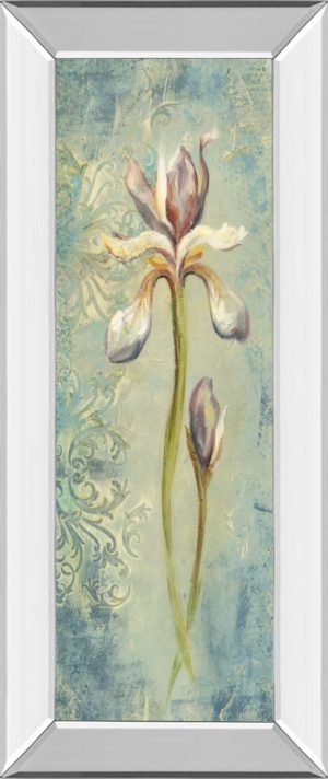 18 in. x 42 in. “Floral XI” By Lee Hazel Mirror Framed Print Wall Art