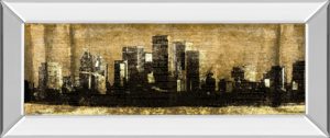 18 in. x 42 in. “Defined City Il” By Sd Graphic Studio Mirror Framed Print Wall Art