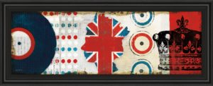 18 in. x 42 in. “British Invasion I” By Mo Mullan Framed Print Wall Art