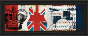 18 in. x 42 in. “British Invasion Il” By Mo Mullan Framed Print Wall Art