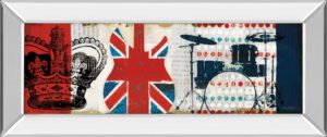 18 in. x 42 in. “British Invasion Il” By Mo Mullan Mirror Framed Print Wall Art