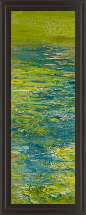 18 in. x 42 in. “The Lake Il” By Roberto Gonzalez Framed Print Wall Art