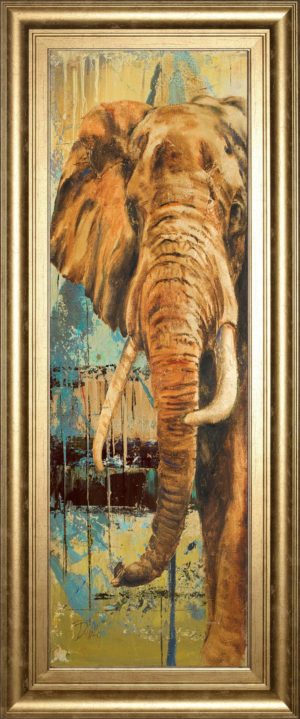 18 in. x 42 in. “New Safari On Teal Il” By Patricia Pinto Framed Print Wall Art