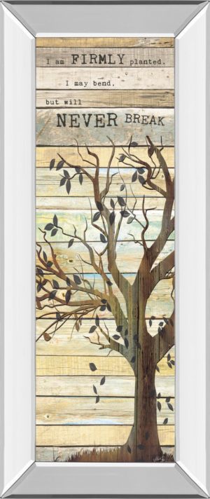 18 in. x 42 in. “I Am Firmly Planted” By Marla Rae Mirror Framed Print Wall Art