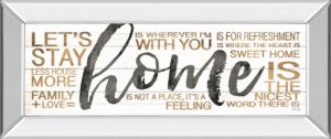 18 in. x 42 in. “Home” By Marla Rae Mirror Framed Print Wall Art