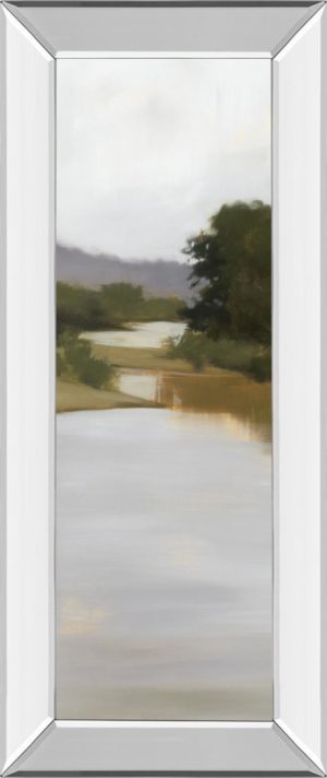 18 in. x 42 in. “River Journey” By Megan Lightell Mirror Framed Print Wall Art