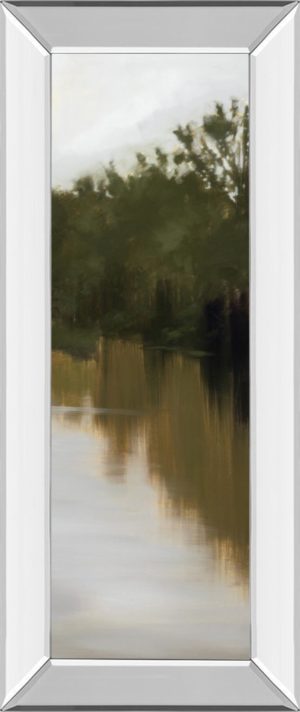 18 in. x 42 in. “River Journey” By Megan Lightell Mirror Framed Print Wall Art