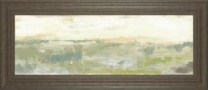 18 in. x 42 in. “Greenery Horizon Line II” By Jennifer Goldberger Framed Print Wall Art