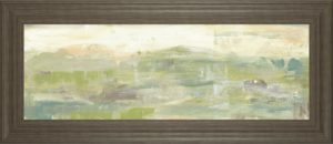 18 in. x 42 in. “Greenery Horizon Line III” By Jennifer Goldberger Framed Print Wall Art