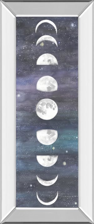 18 in. x 42 in. “Moon Chart I” By Naomi Mccavitt Mirror Framed Print Wall Art