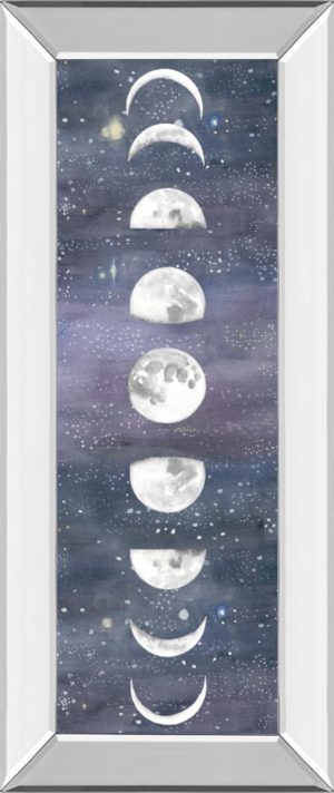18 in. x 42 in. “Moon Chart Il” By Naomi Mccavitt Mirror Framed Print Wall Art