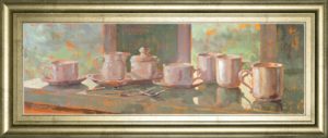 18 in. x 42 in. “Gathering Il” By Lorraine Vail Framed Print Wall Art