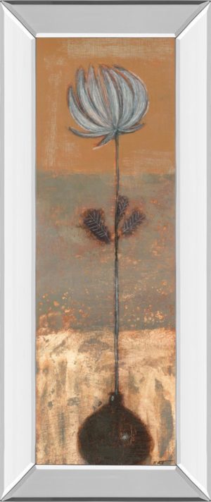 18 in. x 42 in. “Solitary Flower I” By Norman Wyatt Mirror Framed Print Wall Art