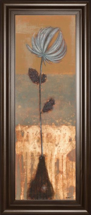 18 in. x 42 in. “Solitary Flower Il” By Norman Wyatt Framed Print Wall Art