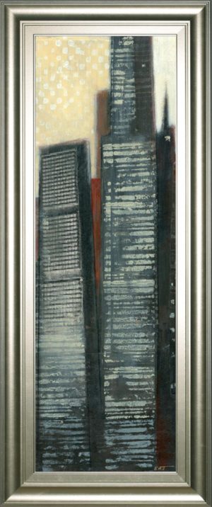 18 in. x 42 in. “Urban Landscape IV” By Norman Wyatt Framed Print Wall Art
