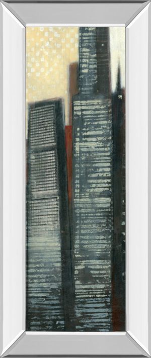 18 in. x 42 in. “Urban Landscape IV” By Norman Wyatt Mirror Framed Print Wall Art