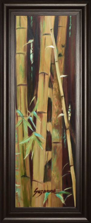 18 in. x 42 in. “Bamboo Finale Il” By Suzanne Wilkins Framed Print Wall Art