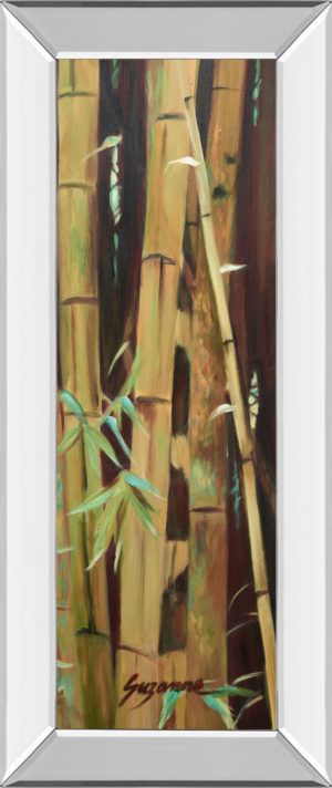 18 in. x 42 in. “Bamboo Finale Il” By Suzanne Wilkins Mirror Framed Print Wall Art