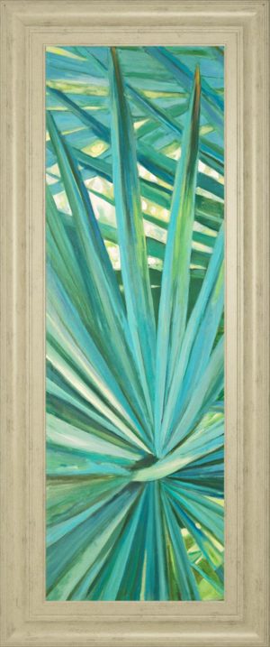 18 in. x 42 in. “Fan Palm I” By Suzanne Wilkins Framed Print Wall Art