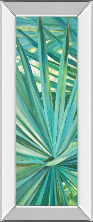 18 in. x 42 in. “Fan Palm I” By Suzanne Wilkins Mirror Framed Print Wall Art