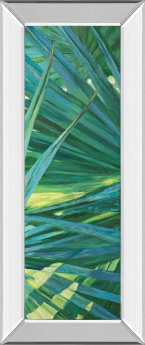 18 in. x 42 in. “Fan Palm II” By Suzanne Wilkins Mirror Framed Print Wall Art