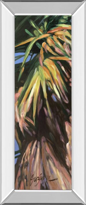 18 in. x 42 in. “Wild Palm I” By Suzanne Wilkins Mirror Framed Print Wall Art