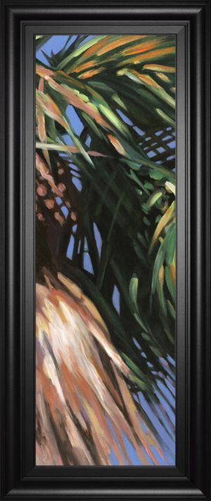 18 in. x 42 in. “Wild Palm Il” By Suzanne Wilkins Framed Print Wall Art