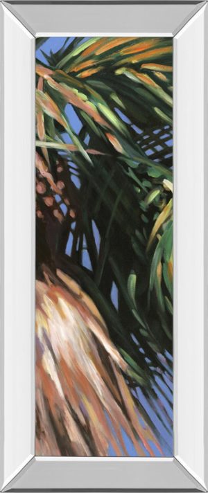 18 in. x 42 in. “Wild Palm Il” By Suzanne Wilkins Mirror Framed Print Wall Art