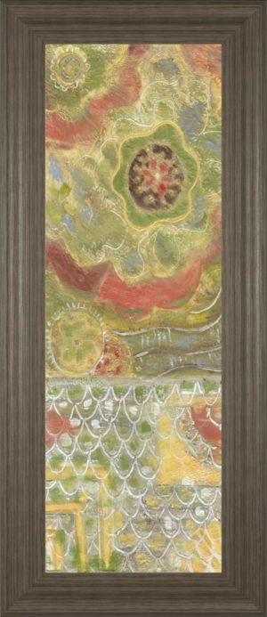 18 in. x 42 in. “Moroccan Whimsy I” By Karen Deans Framed Print Wall Art
