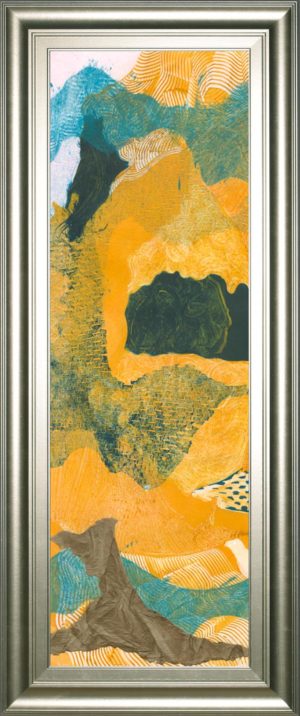 18 in. x 42 in. “Mountain Shapes I” By Carolyn Roth Framed Print Wall Art