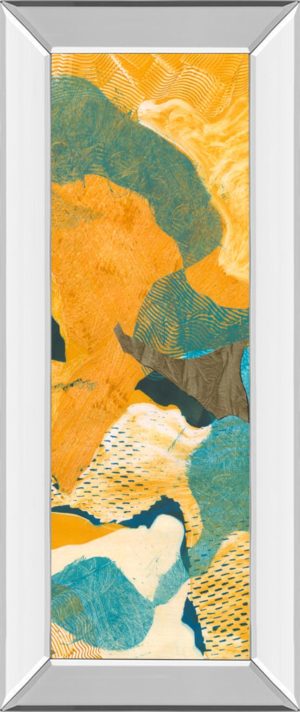 18 in. x 42 in. “Mountain Shapes Il” By Carolyn Roth Mirror Framed Print Wall Art