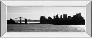 18 in. x 42 in. “Ny Scenes I” By Jeff Pica Mirror Framed Print Wall Art