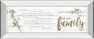 18 in. x 42 in. “We Are Family” By Marla Rae Mirror Framed Print Wall Art