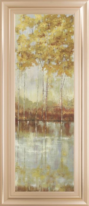 18 in. x 42 in. “Reflections I” By Allison Pearce Framed Print Wall Art