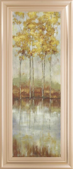 18 in. x 42 in. “Reflections Il” By Allison Pearce Framed Print Wall Art