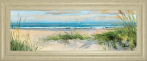 18 in. x 42 in. “Catching The Wind Il” By Sally Swatland Framed Print Wall Art