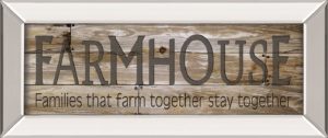 18 in. x 42 in. “Farmhouse” By Cindy Jacobs Mirror Framed Print Wall Art