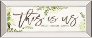 18 in. x 42 in. “This Is Us” By Marla Rae Mirror Framed Print Wall Art