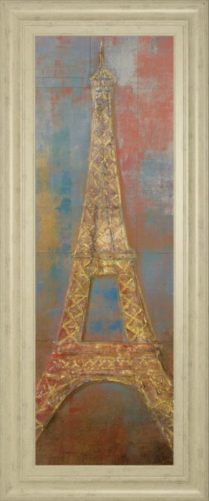 18 in. x 42 in. “Eiffel” By Longo Framed Print Wall Art