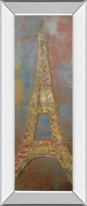 18 in. x 42 in. “Eiffel” By Longo Mirror Framed Print Wall Art