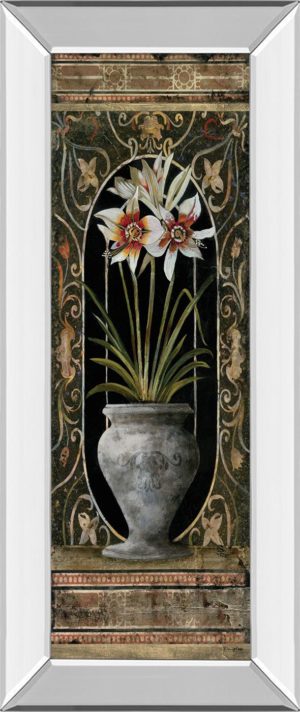 18 in. x 42 in. “Blanco Botanical Il” By Douglas Mirror Framed Print Wall Art